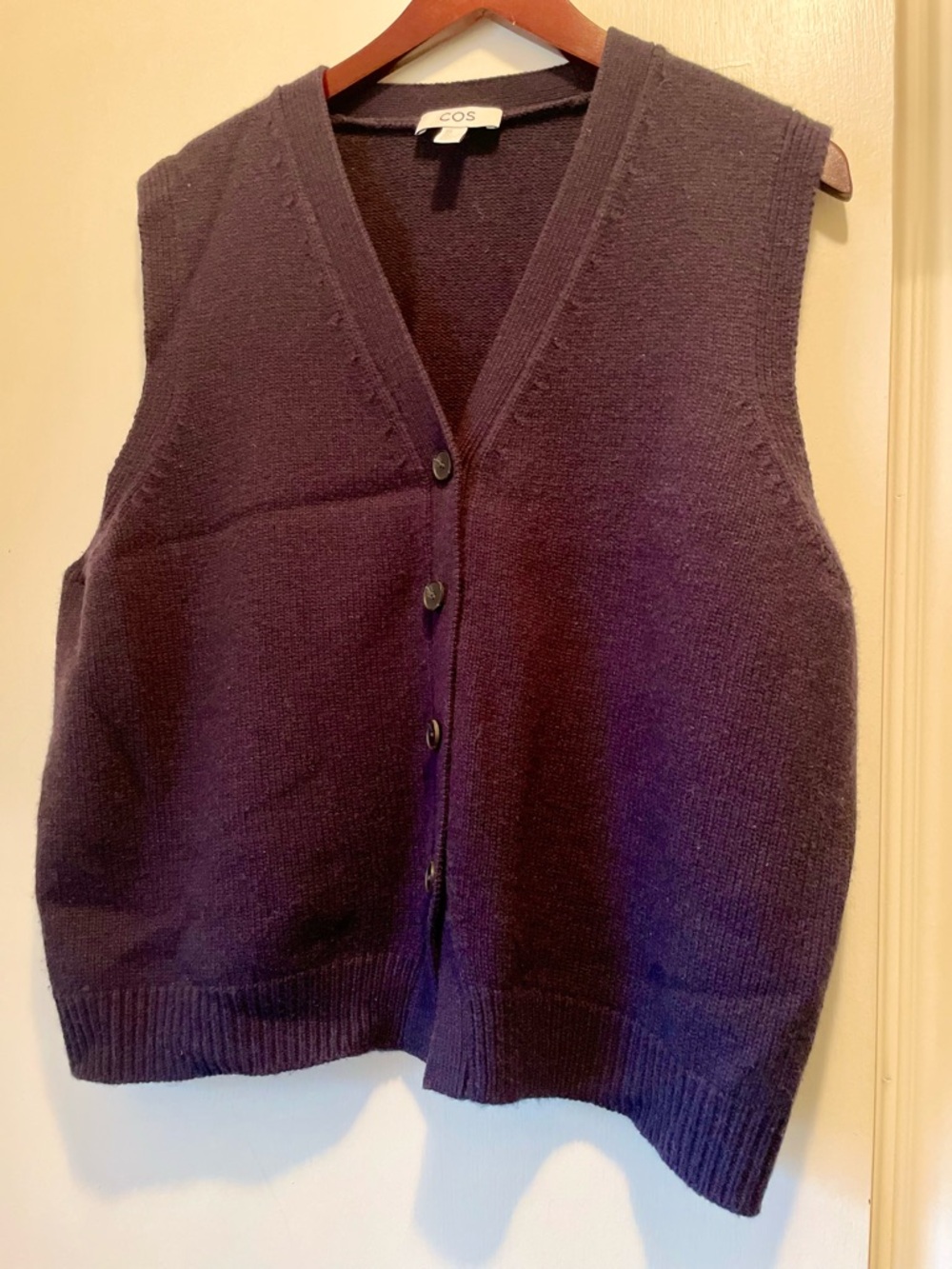 COS Black Knit Button Vest - Picture 2 of 6
